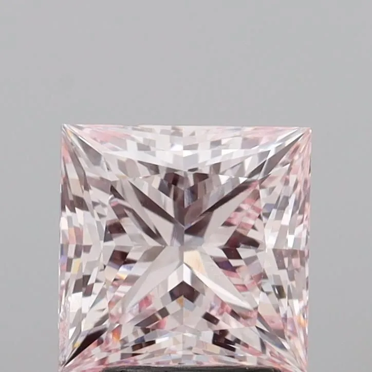3.04ct PRINCESS Fancy Intense Pink VS1 Coloured Lab diamond