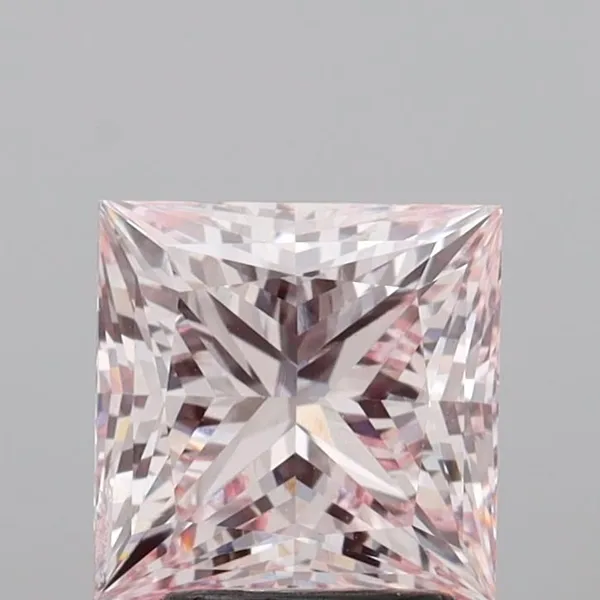 3.04ct PRINCESS Fancy Intense Pink VS1 Coloured Lab diamond