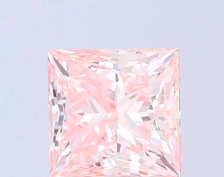 3.04ct PRINCESS Fancy Intense Pink VS2 Coloured Lab diamond