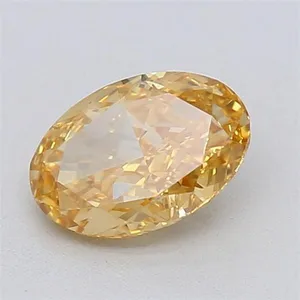 0.53ct OVAL Fancy Intense Yellow VS1 Coloured Lab diamond