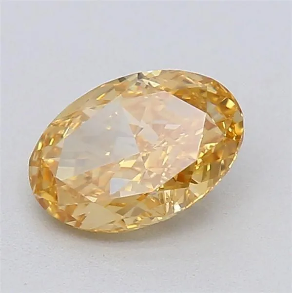 0.53ct OVAL Fancy Intense Yellow VS1 Coloured Lab diamond