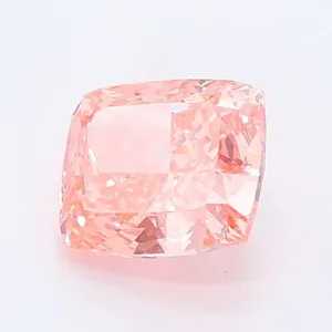 1.01ct CUSHION Fancy Vivid Pink VS1 Coloured Lab diamond
