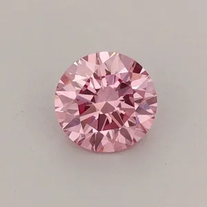 0.42ct ROUND Fancy Vivid Pink VS1 Coloured Lab diamond