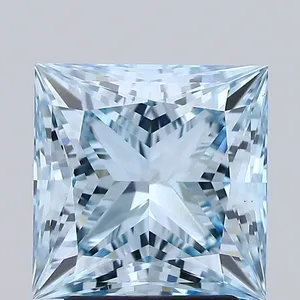 2.91ct PRINCESS Fancy Intense Blue VS1 Coloured Lab diamond