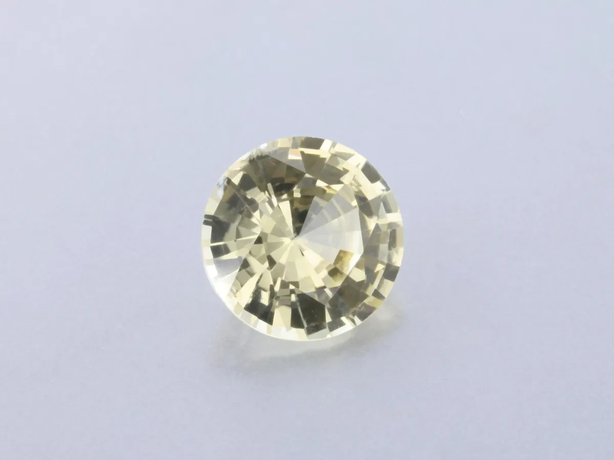 0.96ct Yellow Sapphire, Round gemstone