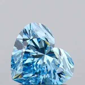 1.06ct HEART Fancy Vivid Blue VVS1 Coloured Lab diamond