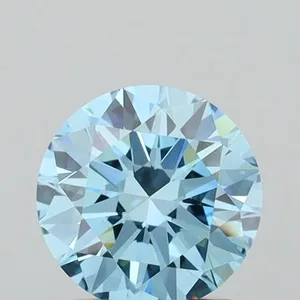 1.2ct ROUND Fancy Vivid Blue VVS2 Coloured Lab diamond