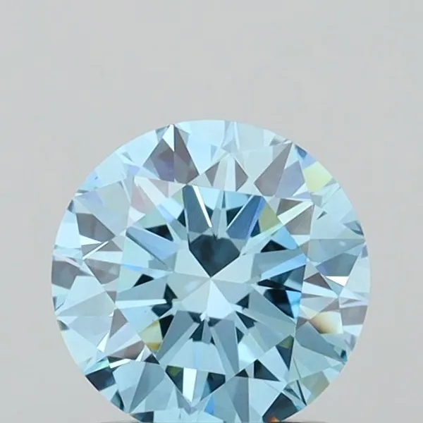 1.2ct ROUND Fancy Vivid Blue VVS2 Coloured Lab diamond