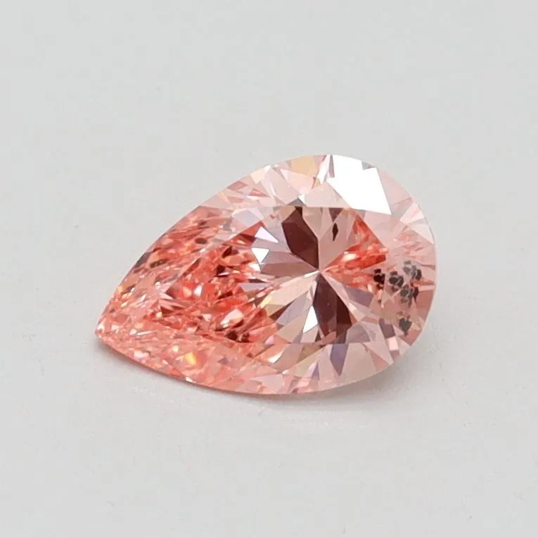 0.50ct PEAR Fancy Intense Pink SI1 Coloured Lab diamond