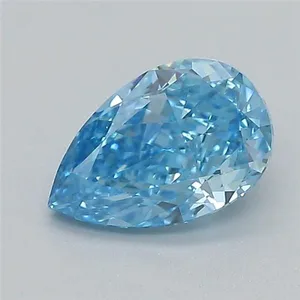 0.52ct PEAR Fancy Vivid Blue VS1 Coloured Lab diamond