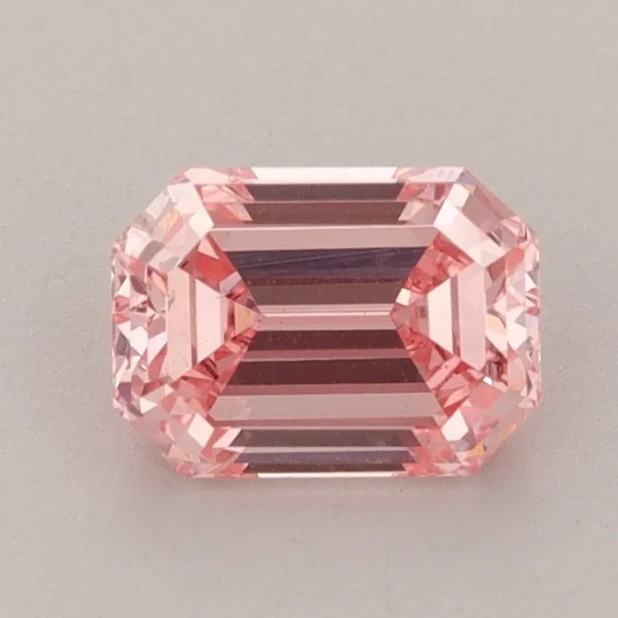 0.99ct EMERALD Fancy Vivid Pink VS2 Coloured Lab diamond