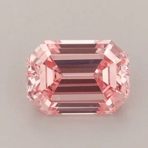 0.99ct EMERALD Fancy Vivid Pink VS2 Coloured Lab diamond