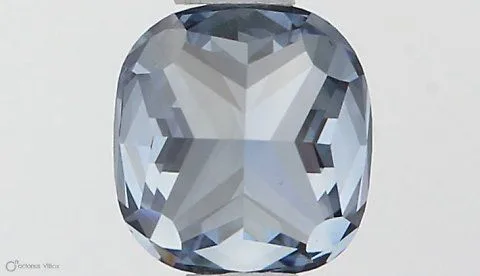 0.6ct CUSHION Fancy Vivid Blue SI1 Coloured Lab diamond