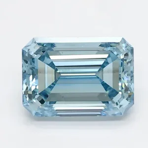 1.05ct EMERALD Fancy Intense Blue VS2 Coloured Lab diamond