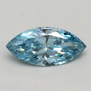 0.81ct MARQUISE Fancy Vivid Blue SI1 Coloured Lab diamond