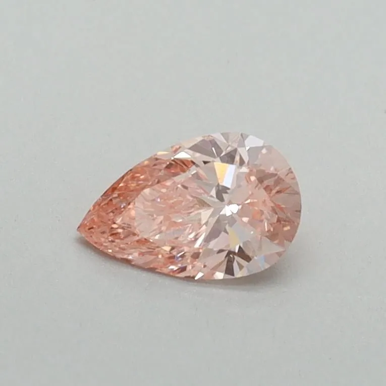 0.33ct PEAR Fancy Vivid Pink VS2 Coloured Lab diamond