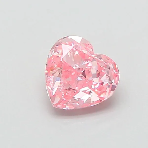 1.04ct HEART Fancy Vivid Pink VS1 Coloured Lab diamond