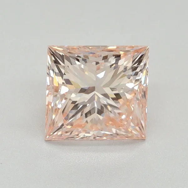 1.53ct PRINCESS Fancy Intense Pink VVS2 Coloured Lab diamond