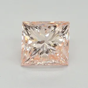 1.53ct PRINCESS Fancy Intense Pink VVS2 Coloured Lab diamond