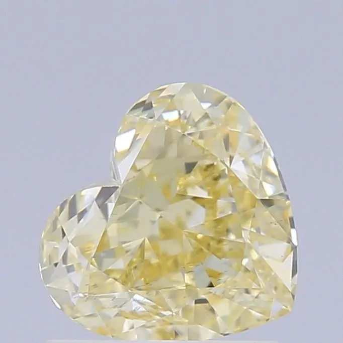1.39ct HEART Fancy Yellow VS2 Coloured Lab diamond