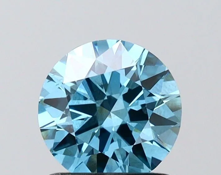 1.10ct ROUND Fancy Vivid Blue VS2 Coloured Lab diamond