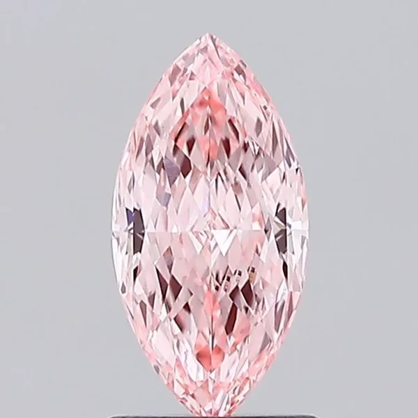 1.09ct MARQUISE Fancy Vivid Pink VS1 Coloured Lab diamond