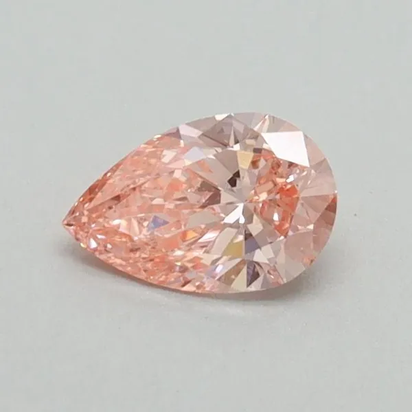 0.37ct PEAR Fancy Vivid Pink VS1 Coloured Lab diamond