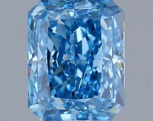 1.02ct RADIANT Fancy Vivid Blue VS2 Coloured Lab diamond