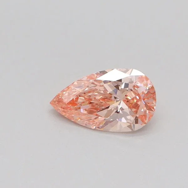 0.5ct PEAR Fancy Intense Pink SI1 Coloured Lab diamond
