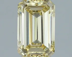 1.22ct EMERALD Fancy Light Yellow VVS2 Coloured Lab diamond