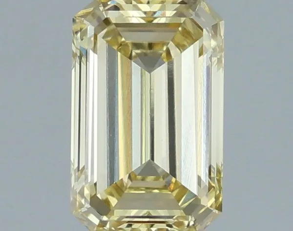 1.22ct EMERALD Fancy Light Yellow VVS2 Coloured Lab diamond