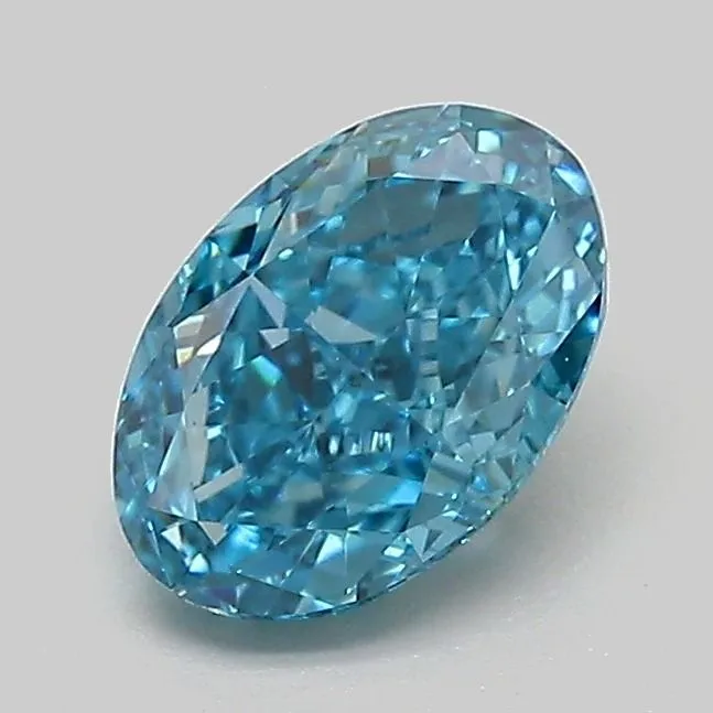 1.08ct OVAL Fancy Vivid Blue VVS2 Coloured Lab diamond