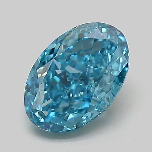 1.08ct OVAL Fancy Vivid Blue VVS2 Coloured Lab diamond