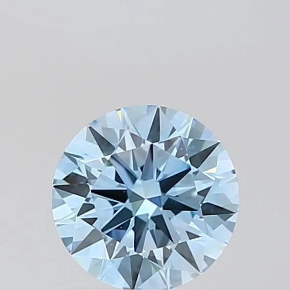 1.02ct ROUND Fancy Vivid Blue VS1 Coloured Lab diamond