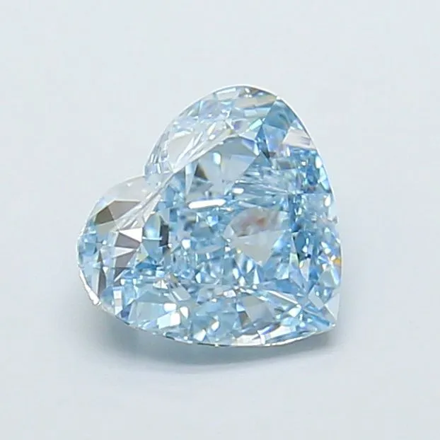 1.40ct HEART Fancy Vivid Blue VVS2 Coloured Lab diamond