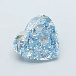 1.4ct HEART Fancy Vivid Blue VVS2 Coloured Lab diamond
