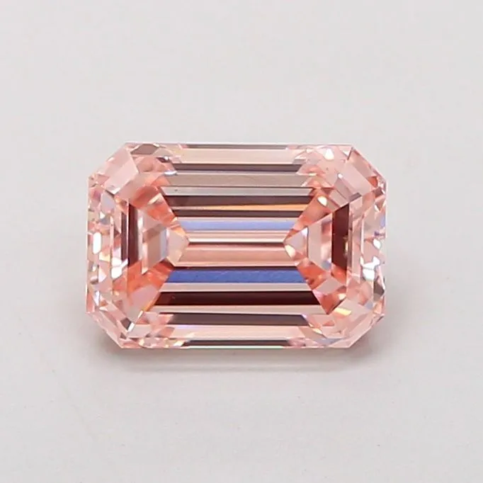 1.54ct EMERALD Fancy Intense Pink VS1 Coloured Lab diamond