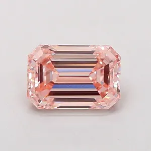 1.54ct EMERALD Fancy Intense Pink VS1 Coloured Lab diamond