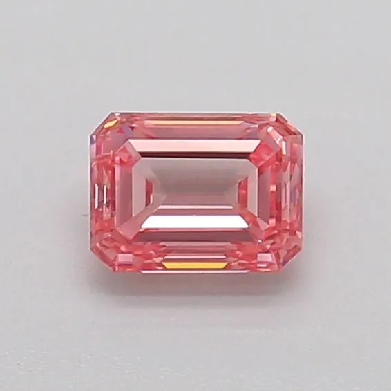 0.51ct EMERALD Fancy Vivid Pink VS2 Coloured Lab diamond