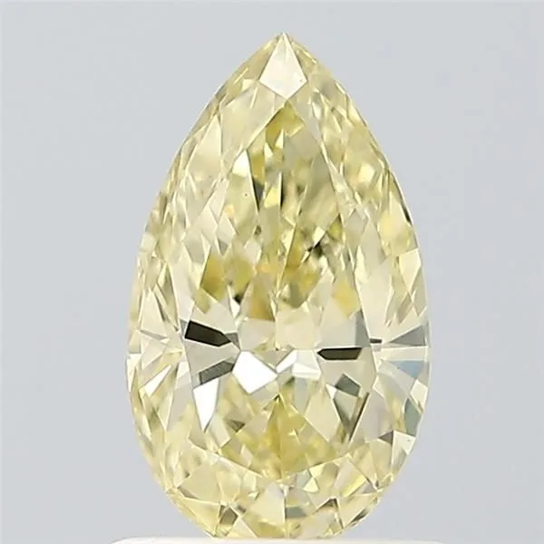0.87ct PEAR Fancy Yellow VVS2 Coloured Lab diamond