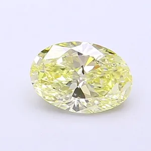 0.59ct OVAL Fancy Yellow VVS2 Coloured Lab diamond