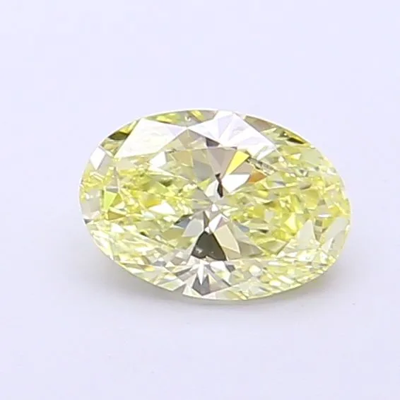 0.59ct OVAL Fancy Yellow VVS2 Coloured Lab diamond