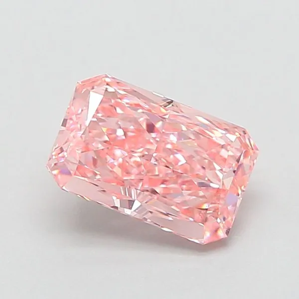 1.46ct RADIANT Fancy Vivid Pink VS1 Coloured Lab diamond