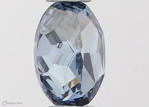 0.35ct OVAL Fancy Vivid Blue SI2 Coloured Lab diamond