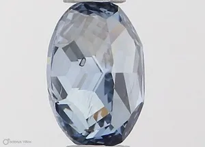 0.35ct OVAL Fancy Vivid Blue SI2 Coloured Lab diamond