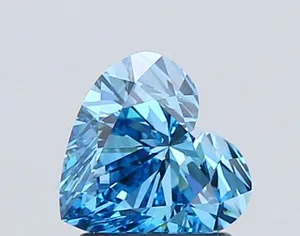 1.5ct HEART Fancy Vivid Blue VVS2 Coloured Lab diamond