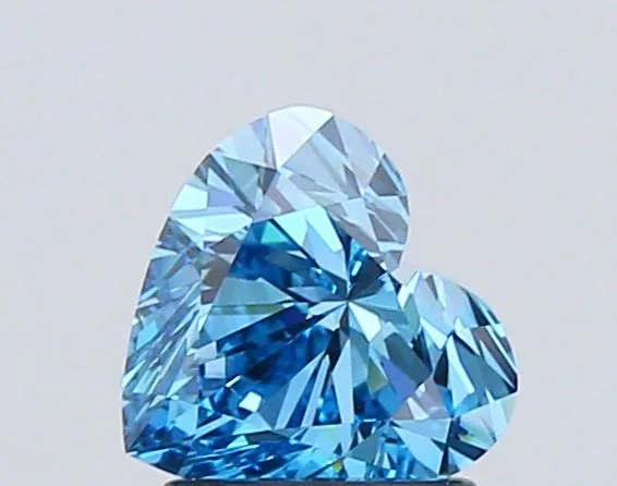 1.5ct HEART Fancy Vivid Blue VVS2 Coloured Lab diamond
