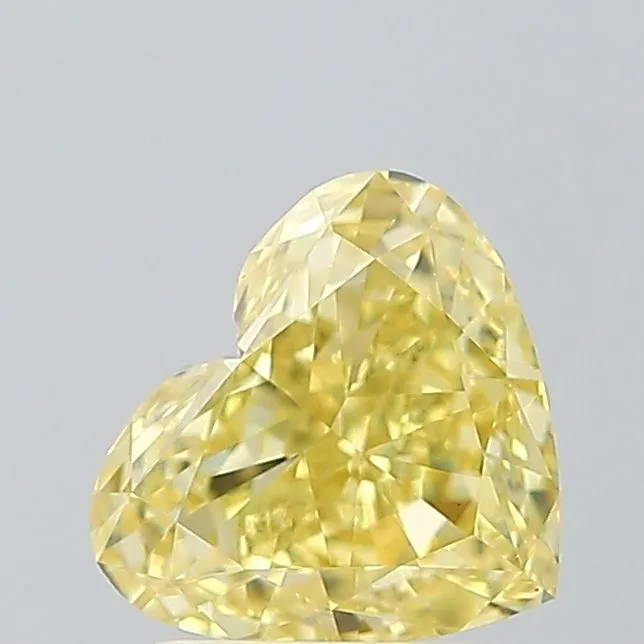 1.61ct HEART Fancy Intense Yellow VS1 Coloured Lab diamond