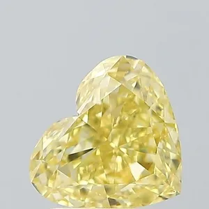 1.61ct HEART Fancy Intense Yellow VS1 Coloured Lab diamond