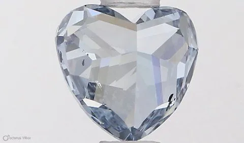 0.52ct HEART Fancy Vivid Blue SI2 Coloured Lab diamond